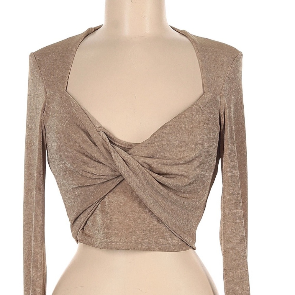 Mable long sleeve tan with a little shimmer